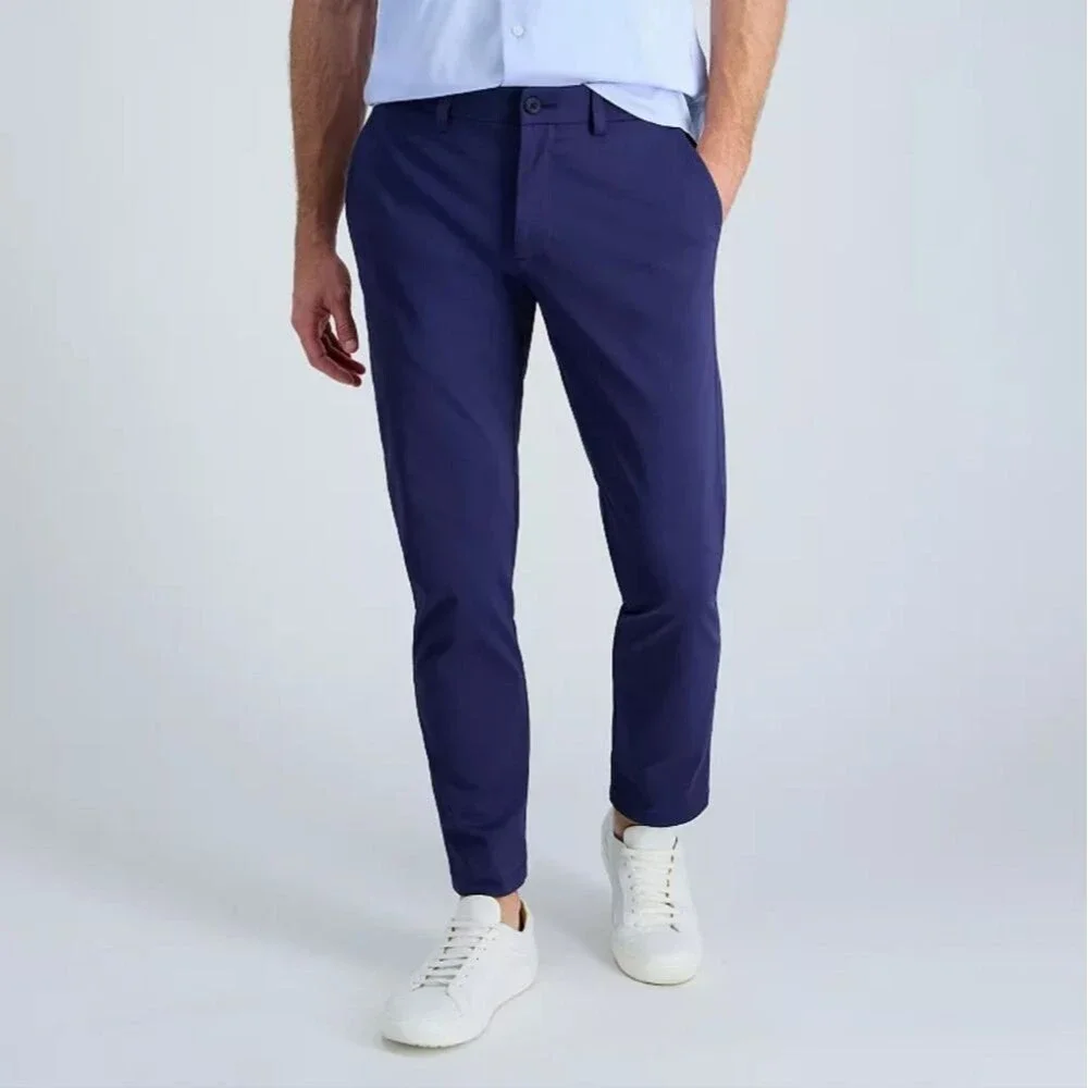Five Four Men's Navy Blue Cotton Dress Pants Chinos, 6 Pockets, 33 Waist